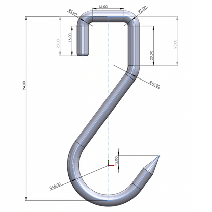 Food safe sharp stainless steel meat hook for Meatdryer smart hooks